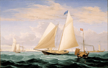 The Schooner Yacht America Fitzhugh Lane 1851 Oil on canvas from the collection of the Peabody Essex Museum