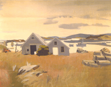 Lobster Pots and Boat Houses Afternoon Fairfield Porter circa 1970 Oil on canvas