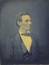 Portrait of Abraham Lincoln Alexander Hesler 1860 Platinotype printed by GB Ayres 1881