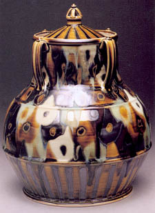 Jar Linda Sikora 2002 Porcelain Wood oil and salt fire