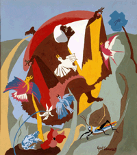  by Jacob Lawrence 1967 Gouache on paper from a private collection