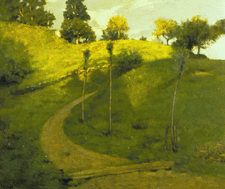 Lengthening Shadows 1887 Oil on canvas from a private collection on view at the Bruce Museum