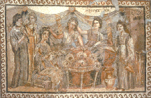 Womens Funerary Symposium late Fourth Century Mosaic