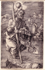 Saint Christopher Albrecht Durer 1521 Engraving Bartsch Meder