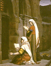 At the Tomb of the Virgin Jerusalem Jean Jules Lecomte du Nouy 1871 Oil on panel