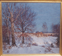 Old Farm in Winter 1918 Oil on canvas