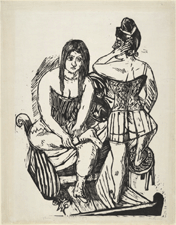 At the Toilette Max Beckmann 1923 published 1924 Woodcut