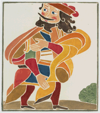 Pantagruel Andre Derain woodcut from handpainted block