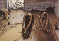 The Floor Scrapers Gustave Caillebotte 1875 Oil on canvas from the collection of the Musee dOrsay Paris