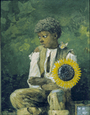 Taking Sunflower to Teacher A Flower for the Teacher 1875 Watercolor on paper from the collection of the Georgia Museum of Art Athens