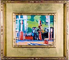 Anne Carleton 18781968 8 by 10 inches oil on panel signed lower right The Filling Station