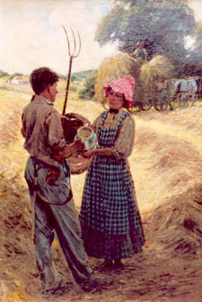 William Vincent Cahill 18781924 A Cold Drink oil on canvas 34 by 24 inches