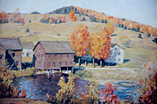 Andrew T Schwartz American 18671942 The Old Mill circa 1930 oil on canvas board 16 inches by 20 inches