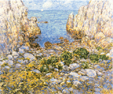 Childe Hassams The Cove Isles of Shoals 1901 an oil on canvas was offered by Babcock Galleries