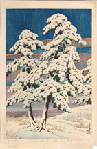 Pine Trees after Snowfall Kawase Hasui 1929 186350 3100 Carolyn Staley Fine Japanese Prints Seattle