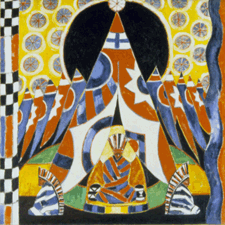 American Indian Symbols 1914 Oil on canvas