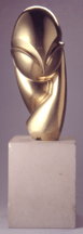 Mlle Pogany II Constantin Brancusi 1925 Polished bronze on limestone base Bequest of RH Norton Norton Museum of Art