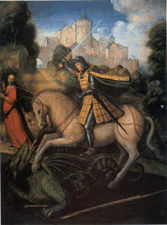 Saint George and the Dragon Girolamo da Treviso circa 152223 Oil on panel shown by G Sarti Paris