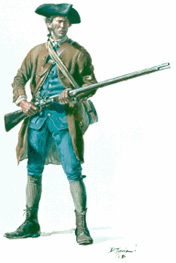 A costume design for Mel Gibson suspiciously matches this original work by Troiani created for his book Soldiers in America 1998