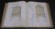 Dimensions and a molding profile are supplied for two highboys one flattop and one bonnet top described only as maple 1720