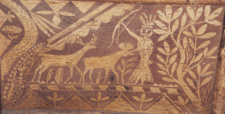 Detail of Penobscot Indian offering at Jeffrey Cherry Antiques Pine Plains NY