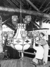 Lean2 Studio Adirondack NY featured a six by six foot chandelier which took the creator six months to make