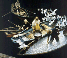 Dark Harbor Fisherman an egg tempera on renaissance panel was part of the NC Wyeth Precious Time exhibit at the Portland Museum of Art Attendance at the show eclipsed all previous museum records