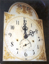 An early Hoadley clock face shown was offered by Helen Marler It was found in an Indiana estate sale