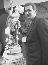 Moishe Bronstein of The Garden Antiquary New York City and a Nineteenth Century terracotta putto tagged at 29500