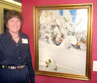 The Weston Antiques Show gets high marks under show chair Patti Prairie, author of the catalog Lost Vermont Images: The Spirit of Place: Vermont Art, 1920–1970. "Bromley Mountain,” a circa 1946 painting by illustrator Mead Schaeffer, is the catalog's cover piece.