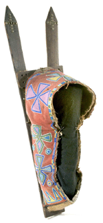 $54,625 was paid for this Kiowa child's beaded hide cradle.
