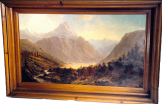 This oil on canvas view of Yosemite by Charles Henry Harmon sold for $7,763.