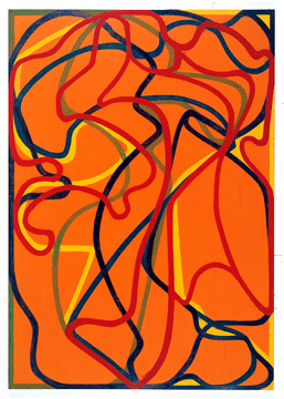 Brice Marden, "6 Red Rock I,” 2000–2002, oil on linen, 107 by 75 inches. Robert and Jane Meyerhoff Collection, Phoenix, Md. ©2006 Brice Marden/Artists Rights Society (ARS), New York