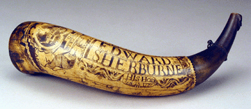 Powder horn of Edward Sherburne. —Image courtesy Historic Deerfield