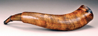 Zebulon Waterman horn, Lake George, N.Y., October 24, 1758. —Image courtesy Historic Deerfield