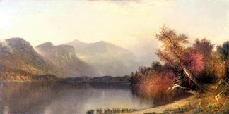 Alfred Thompson Bricher (1837‱908), "Echo Lake and Mount Lafayette in Franconia Notch,†oil on canvas, 20 by 40 inches, private collection.