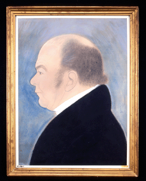 "Portrait of Abraham Edwards†by Ruth Henshaw Bascom (1772‱848), near Concord, Mass., circa 1845. Pastel and crayon on paper. Gift of John H. Edwards.