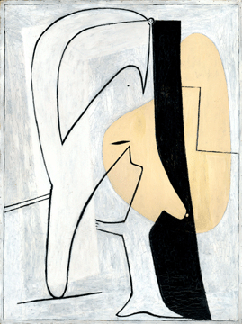 In Picasso's "Figure,†1927, individual body parts can hardly be deciphered. De Kooning and others drew ideas from such abstractions. Musee National Picasso, Paris. ©2006 Estate of Pablo Picasso/Artists Rights Society (ARS), New York City.