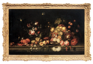 A still life painting attributed to Belgian painter Pseudo Simons realized $103,500.