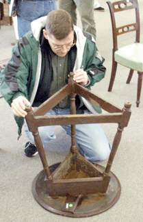 Furniture from the Swain collection also brought premium prices with the round-top tavern table on a three-legged triangular base leading the way at $44,080. 