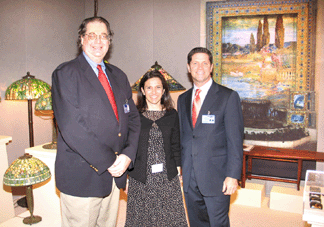 Lillian Nassau LLC of New York City participated in the show for the first time. From left, exhibitors Eric Silver and Arlie Sulka with show organizer Kris Charamonde.