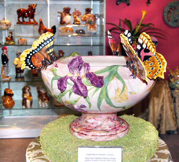 The French cachepot by Delphin Messier was a showstopper. It was for sale from Linda Ketterling of Toledo, Ohio.