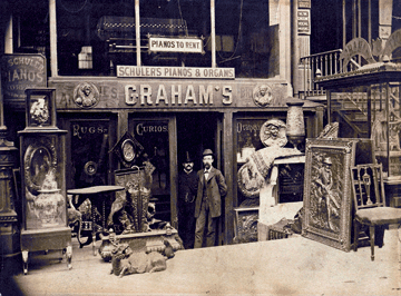 Samuel Graham's shop at 66 Third Avenue †the genesis of today's business †was as fashionable in its day as the Madison Avenue gallery is today. Courtesy of James Graham & Sons, New York City.