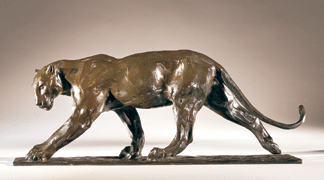 "Walking Panther,†bronze, 1904, by Rembrandt Bugatti. When the artist was young, his family moved from Italy to Paris. Many of the animals he portrayed were ones he had seen at the zoo there. Courtesy of a private collection.