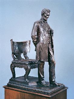 Augustus Saint-Gaudens' "Abraham Lincoln: The Man,†bronze, modeled 1884‸7, cast 1912. It is one of the most important pieces to have come through the gallery. Saint-Gaudens was only 16 when Lincoln was assassinated. One of the countless mourners at the president's laying-in-state, the artist went on to create this portrayal of the president standing thoughtfully in front of his chair before delivering a speech. Courtesy of a private collection.