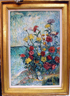 The David Burliuk painting "Flowers and Seashells by the Sea†sold to an overseas buyer for $33,460.