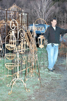 With a truck and a trailer filled with wrought iron, Ryan Downer came from New Hampshire.