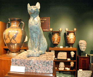 This regal Egyptian bronze cat, circa 712‵25 BC, seen at New York City and London antiquities dealer Royal-Athena Galleries, was adopted for $485,000 by an East Coast dealer and collector of Oriental art. "The best in the world I've seen, and I've been in business since 1958,†said Dr Jerome Eisenberg, gallery owner. 