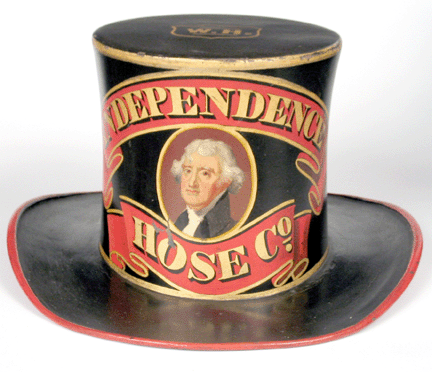 The Independence Hose Company chose the image of Thomas Jefferson for the parade hat.