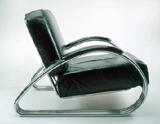 Kem Weber's lounge chair, 1934, is perhaps the most famous example of tubular steel furniture to be made in this country.